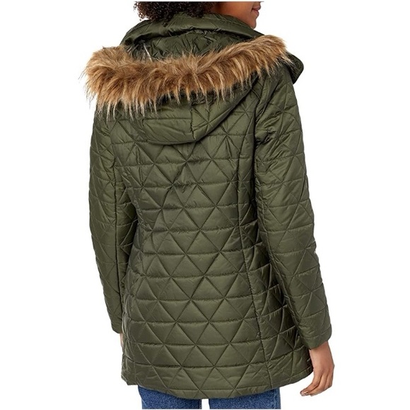 Marc New York by Andrew Marc Chevron Quilted Jacket with Removable Faux Fur—NWT - Picture 3 of 17